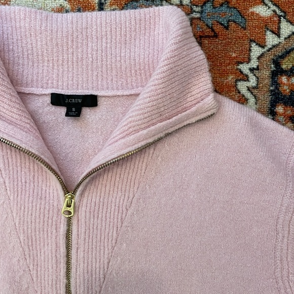 J.Crew Half Zip Collar Sweater Pink | Women’s Size S - Picture 4 of 6